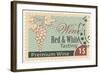 Wine Tasting Stamp-Lantern Press-Framed Art Print