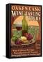 Wine Tasting - Vintage Sign-Lantern Press-Framed Stretched Canvas