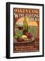 Wine Tasting - Vintage Sign-Lantern Press-Framed Art Print