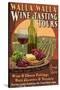 Wine Tasting - Walla Walla, Washington-Lantern Press-Stretched Canvas