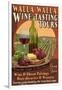 Wine Tasting - Walla Walla, Washington-Lantern Press-Framed Art Print