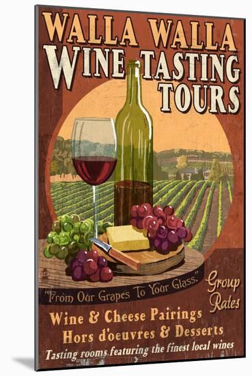 Wine Tasting - Walla Walla, Washington-Lantern Press-Mounted Art Print