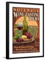 Wine Tasting - Walla Walla, Washington-Lantern Press-Framed Art Print