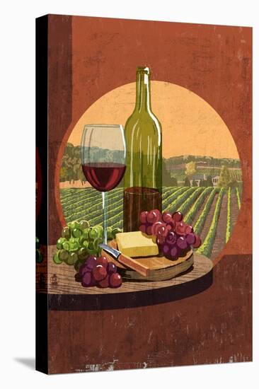 Wine Tasting-Lantern Press-Stretched Canvas