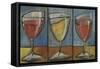 Wine Trio Triptych-Tim Nyberg-Framed Stretched Canvas