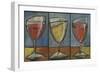 Wine Trio Triptych-Tim Nyberg-Framed Giclee Print