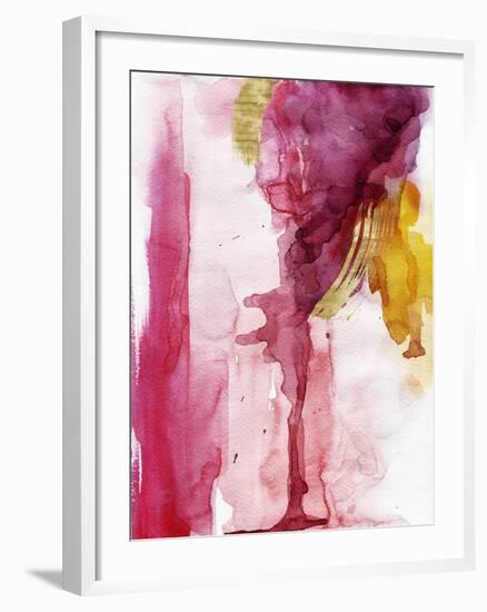 Wine Watercolor-holaholga-Framed Art Print