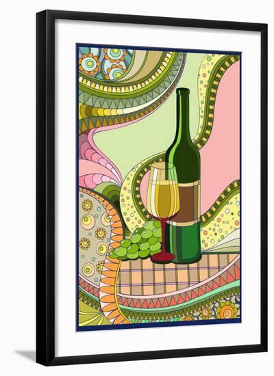 Wine Whimsical-Lantern Press-Framed Art Print