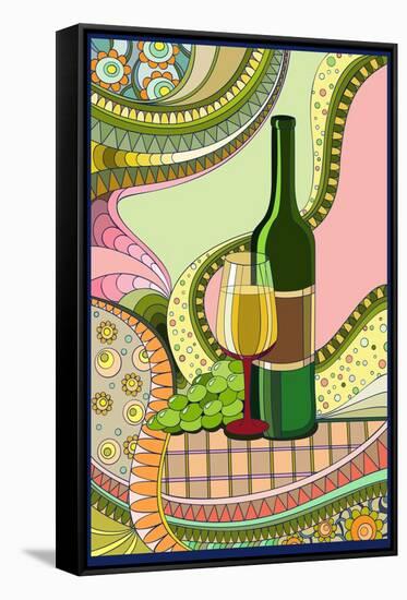 Wine Whimsical-Lantern Press-Framed Stretched Canvas