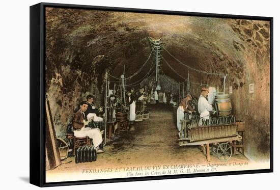 Wine Workers in French Cave-null-Framed Stretched Canvas