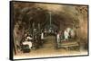 Wine Workers in French Cave-null-Framed Stretched Canvas