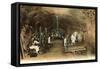 Wine Workers in French Cave-null-Framed Stretched Canvas