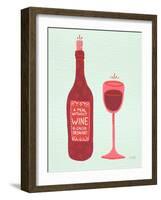 Wine-Cat Coquillette-Framed Art Print