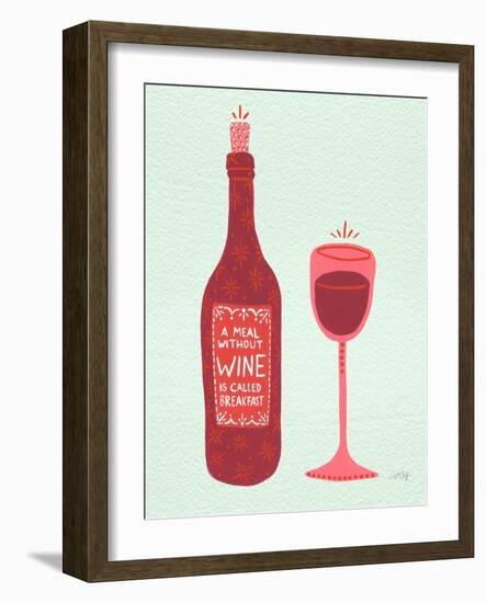 Wine-Cat Coquillette-Framed Art Print