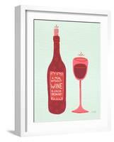 Wine-Cat Coquillette-Framed Art Print