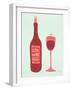 Wine-Cat Coquillette-Framed Art Print