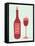 Wine-Cat Coquillette-Framed Stretched Canvas