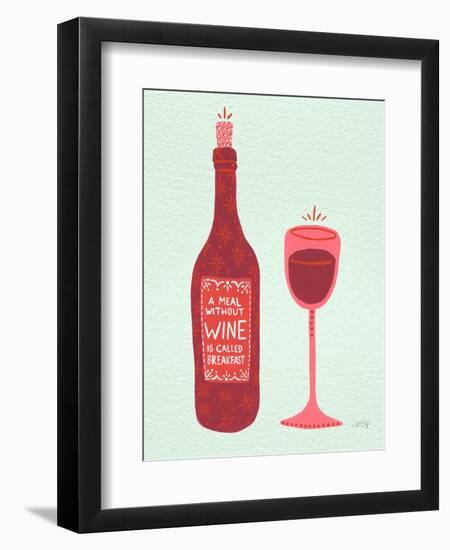 Wine-Cat Coquillette-Framed Art Print