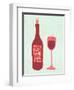 Wine-Cat Coquillette-Framed Art Print