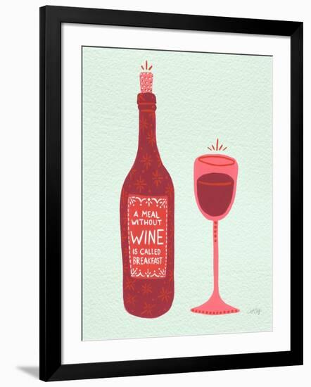 Wine-Cat Coquillette-Framed Art Print