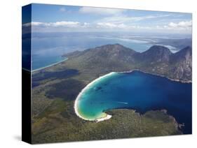 Wineglass Bay and the Hazards, Freycinet National Park, Tasmania, Australia-David Wall-Stretched Canvas