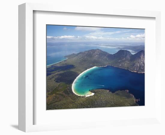 Wineglass Bay and the Hazards, Freycinet National Park, Tasmania, Australia-David Wall-Framed Photographic Print