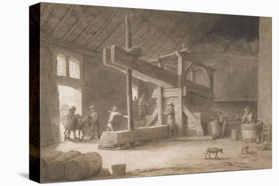 Winepress of Monsieur Dittyl, Outside Nantes, C.1670-Lambert Doomer-Stretched Canvas