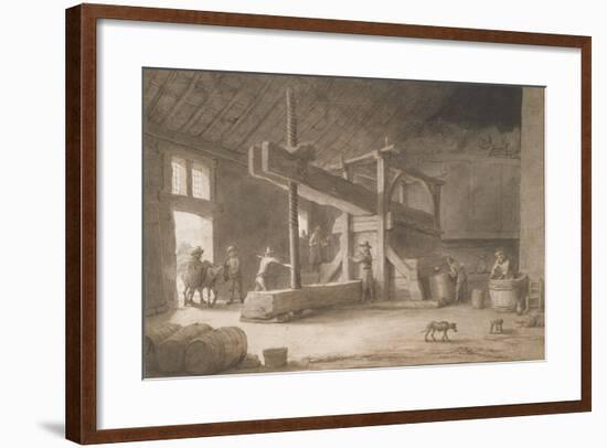 Winepress of Monsieur Dittyl, Outside Nantes, C.1670-Lambert Doomer-Framed Giclee Print