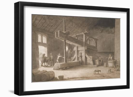 Winepress of Monsieur Dittyl, Outside Nantes, C.1670-Lambert Doomer-Framed Giclee Print