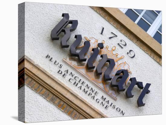 Winery Sign, Champagne Ruinart, Reims, Marne, Ardennes, France-Per Karlsson-Stretched Canvas