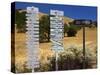 Winery Signs, Santa Ynez Valley, Santa Barbara County, Central California-Richard Cummins-Stretched Canvas