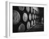 Winery Worker Checking Barrels of Wine-null-Framed Premium Photographic Print