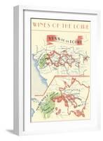 Wines of the Loire, Map-null-Framed Art Print