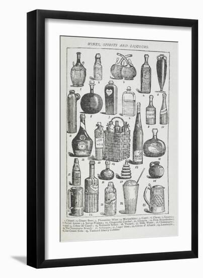 Wines, Spirits and Liqueurs-Isabella Beeton-Framed Giclee Print