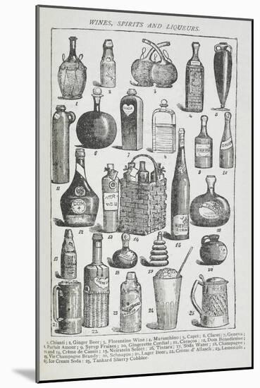 Wines, Spirits and Liqueurs-Isabella Beeton-Mounted Giclee Print