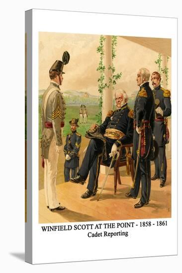 Winfield Scott at the Point - 1858 - 1861 - Cadet Reporting-Henry Alexander Ogden-Stretched Canvas