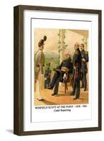 Winfield Scott at the Point - 1858 - 1861 - Cadet Reporting-Henry Alexander Ogden-Framed Art Print