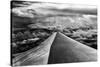 Wing of Airplane Flying in Mid-Air under and Between Clouds-Liyun Yu-Stretched Canvas