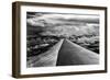 Wing of Airplane Flying in Mid-Air under and Between Clouds-Liyun Yu-Framed Photographic Print