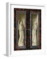 Winged Altarpiece 1437, Exterior Wings: Annunciation-Jan van Eyck-Framed Giclee Print