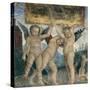 Winged Cherubs Holding the Dedicatory Plaque, Detail from the Meeting Wall, 1465-1474-Andrea Mantegna-Stretched Canvas