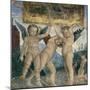 Winged Cherubs Holding the Dedicatory Plaque, Detail from the Meeting Wall, 1465-1474-Andrea Mantegna-Mounted Giclee Print