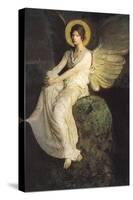 Winged Figure Seated Upon a Rock, 1900-Abbott Handerson Thayer-Stretched Canvas