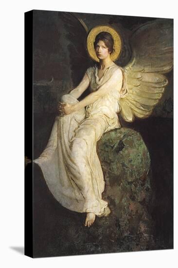 Winged Figure Seated Upon a Rock, 1900-Abbott Handerson Thayer-Stretched Canvas