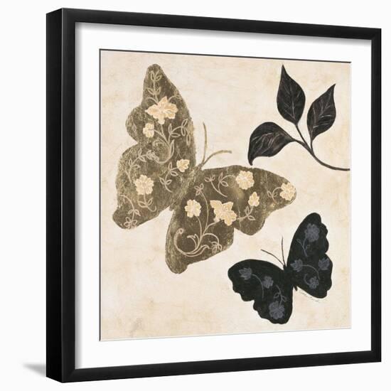 Winged Gold 1-Colleen Sarah-Framed Art Print