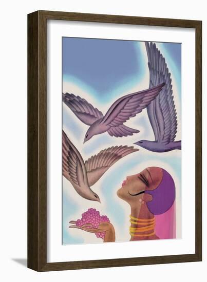 Winged Guests-Frank Mcintosh-Framed Art Print