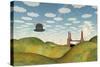 Winged Hat in Surreal Landscape-rolffimages-Stretched Canvas