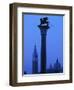 Winged Lion Column, St. Mark's Sq, Vencie, Italy-Walter Bibikow-Framed Photographic Print