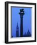 Winged Lion Column, St. Mark's Sq, Vencie, Italy-Walter Bibikow-Framed Photographic Print