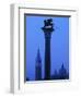 Winged Lion Column, St. Mark's Sq, Vencie, Italy-Walter Bibikow-Framed Photographic Print